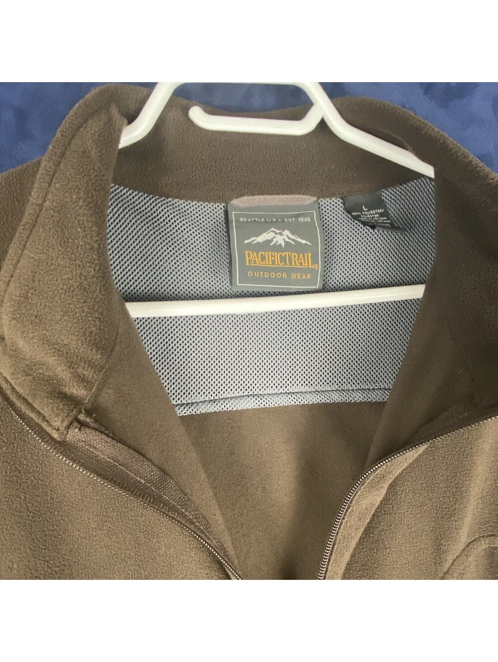 Pacific Trail outdoor wear Fleece Full Zip Brown Men’s Large